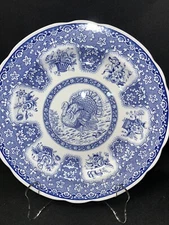 Spode Blue Festival~(1)~ 10.5" Dinner Plate~Turkey and Flower Baskets~Perfect