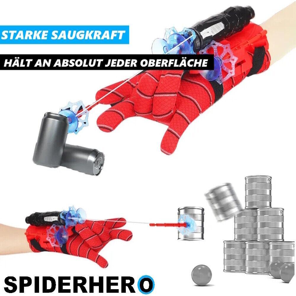 SPIDERHERO Spinnennetz Handschuhe Shooter Kostm Dart Launcher Spider  Blaster 2x | eBay.de