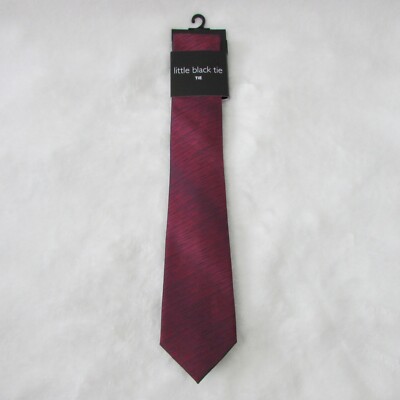 Little Black Tie Dark Red Maroon Men's Neck Tie 100% Polyester