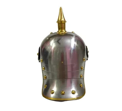 Medieval Roman Gallic Centurion Armor Helmet Silver Officer Helmet Wearable Gift - Picture 12 of 15