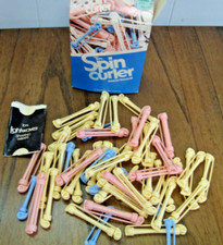 Vintage TONI Spin Curler 54 Assortment End Papers Original Box Perm Rodds