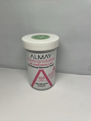 Almay Biodegradable Oil Free Micellar Eye Makeup Remover Pads, Hypoallergenic,