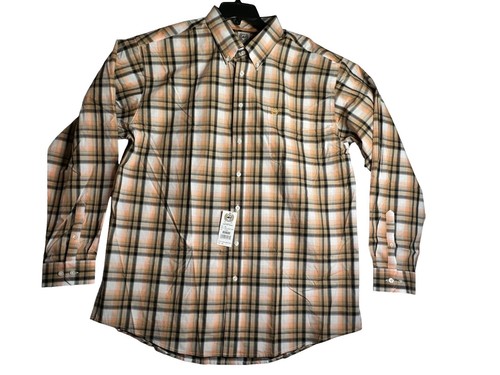 Cinch Men's White Square Print Button Down Shirt MTW1105691 | eBay