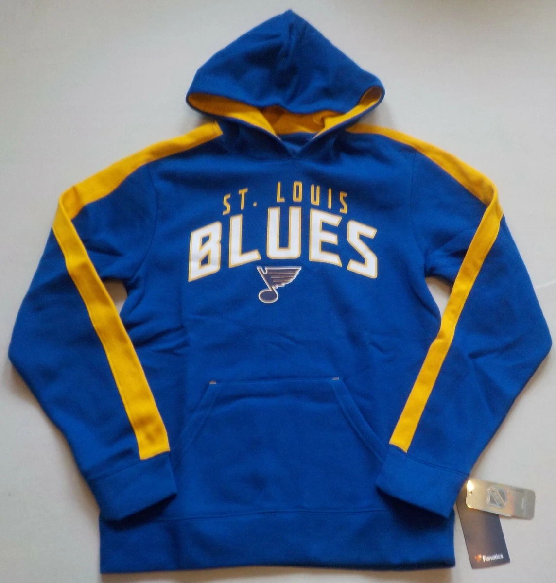 ST. LOUIS BLUES MEN'S HOODED SWEATSHIRT HOODIE M L XL NWT COTTON BLEND BLUE