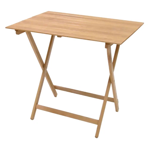 Mesa Madera Pintado Plegable Picnic 60x100x75 CM Color Natural para Invernadero - Imagen 2 de 2