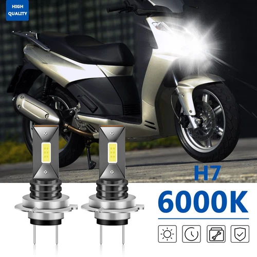 For Aprilia Sportcity 125 250 LED Motorcycle Headlight Hi/Lo Beam White Bulbs