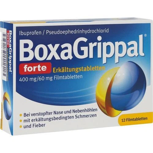 ANGELINI PHARMA DEUTSCHLAND GMBH BOXAGRIPPAL forte 12 Erkältungstabletten 400mg/60 mg Filmtablettetten 16758986