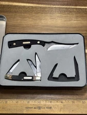 Schrade Old Timer PARTIAL Set SHARPFINGER 34OT STOCKMAN GIFT TIN PLUS SHEATH KDU