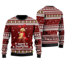 Merry Xmas Dog Ugly Christmas Sweater, Dog Sweatshirt Gift For Dog Lover