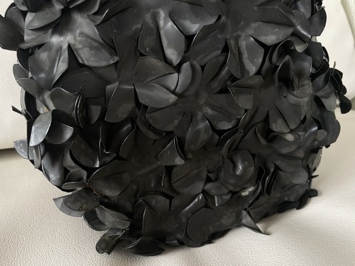 Comme Des Garcons Vintage Flower Motif Black Rubber Handbag Archive 90s - Picture 5 of 10