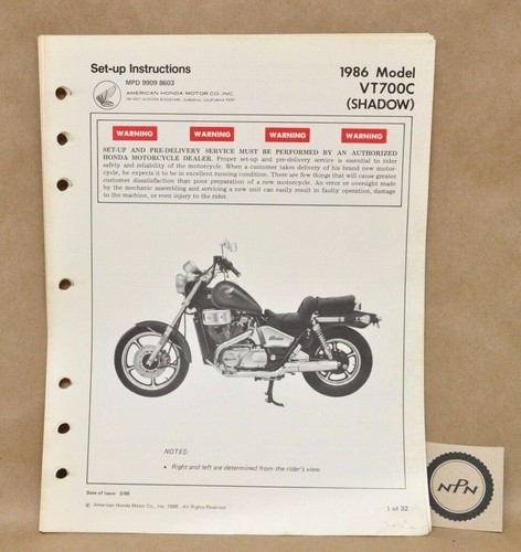 1986 HONDA SHADOW VT700C MANUAL PDF visual data 7