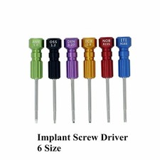 Dental Implant Abutment OSS Implant Tools Set Screw Driver Lab 6 Size