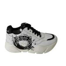 Voile Blanche Platform Sneakers Monster Print Women Size 37 US Size 7 White 