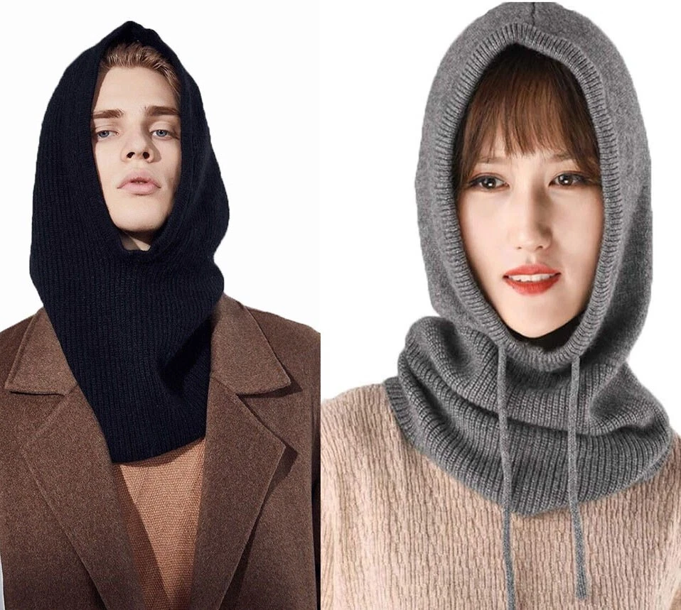 KGM ACCESSORIES SALE Soft Knitted Balaclava Hood Men's Women`s Winter Ski