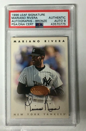 1996 Leaf Signature Mariano Rivera Auto Autograph Yankees HOF AUTO PSA DNA 9