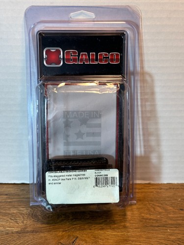 Galco Concealable Magazine Carrier Black 45, 10mm Double Stack Mags #CONMC28B - Picture 18 of 18