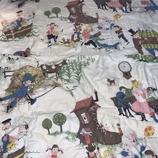 VINTAGE GALANTE NURSERY RHYME BABY QUILT