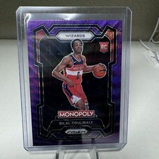 2023-24 Panini Prizm Monopoly Bilal Coulibaly Rookie Purple Wave Wizards #90 RC