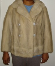 Feraud Paris Top Quality Sapphire Gray Mink Fur Jacket Size 2 Free Shipping