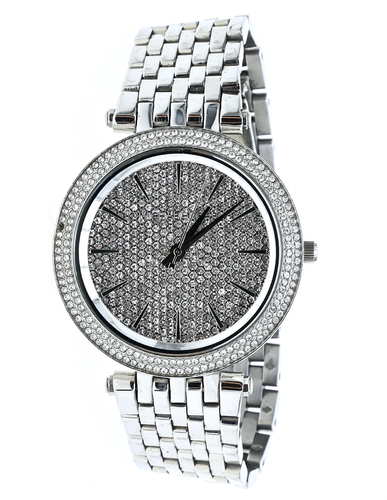 Darci Silver-Tone Pave Watch 3251 | eBay