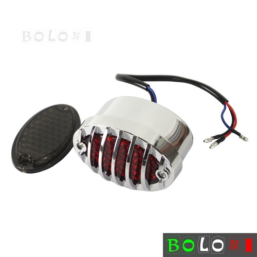 Motorcycle LED License Plate Tail Light For Harley Bobber Chopper Cafe Racer - Picture 2 of 7