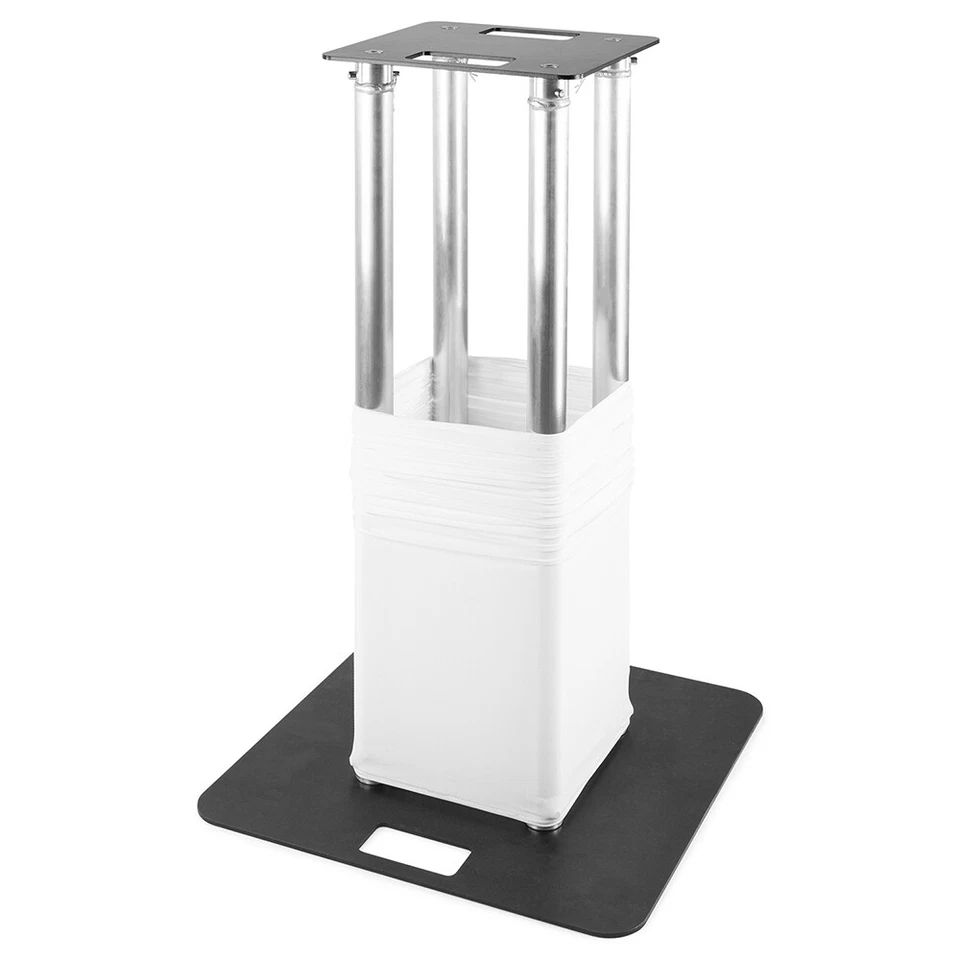 BeamZ Professional P30 Tower DJ Light Podium Lycra Cover - 1.0m White - Image 4 of 4