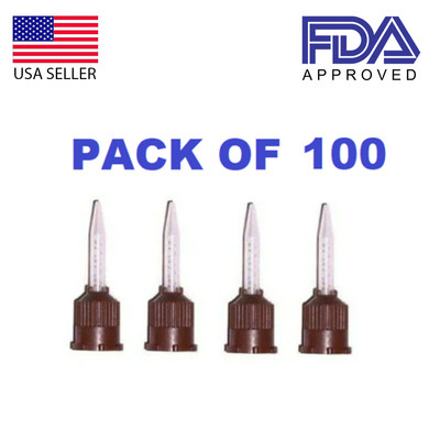 Dental HP Brown Short Mixing Tips for Kerr Temp Bond Cement 50/PK