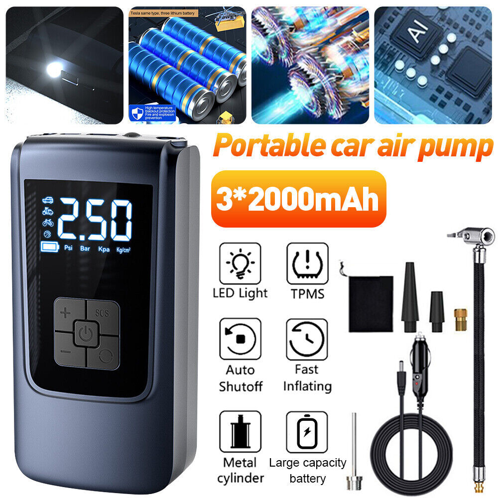 Wireless Tire Inflator Car Air Pump Compressor Electric Portable Auto 150 PSIW5