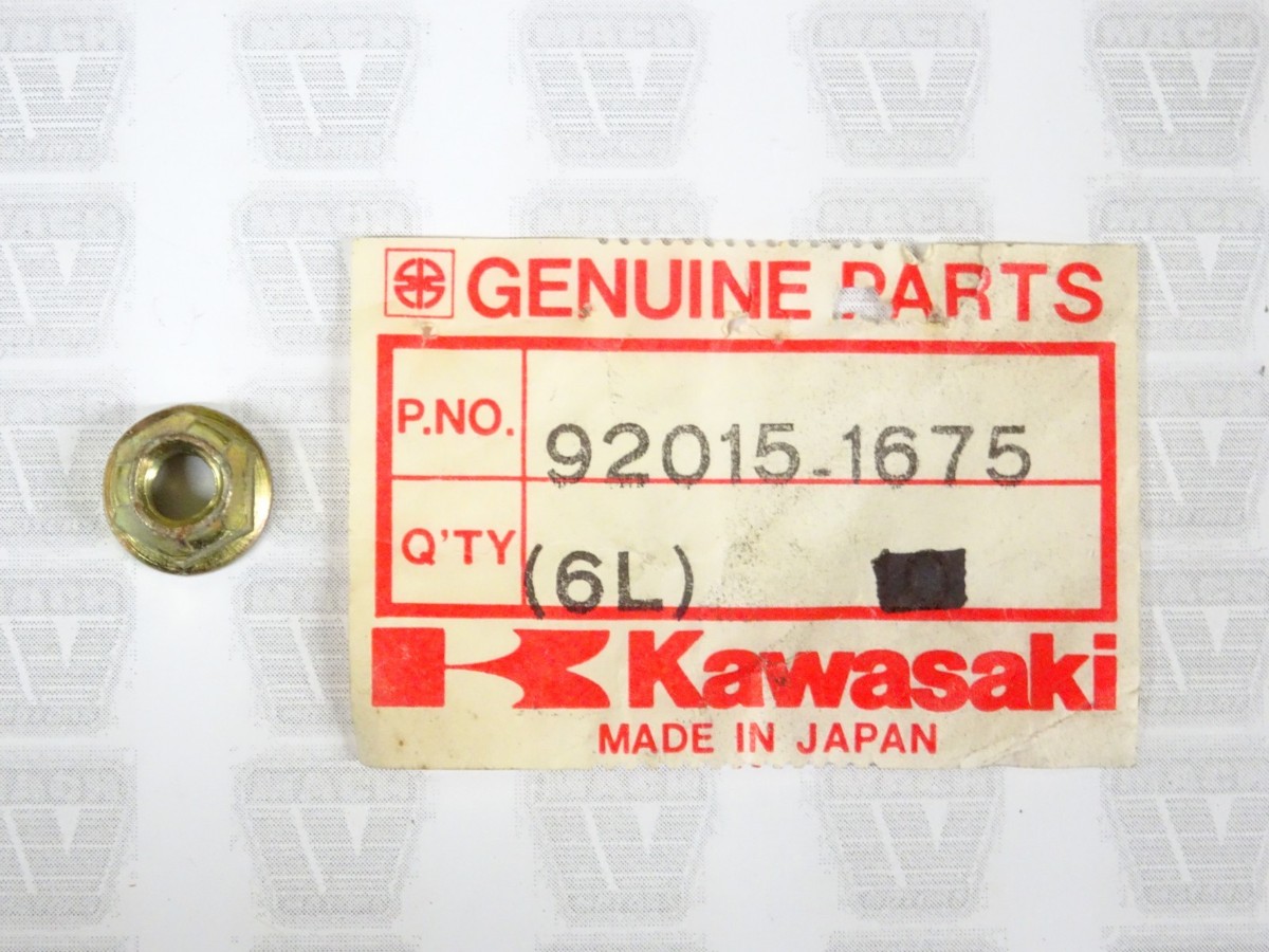 Kawasaki NOS NEW 92015-1675 Flanged Nut 6mm KAF KEF KLF KRF KRT