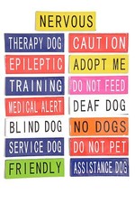 Parches de parche para arnés táctico para perros etiquetas de advertencia arnés canino arnés K9