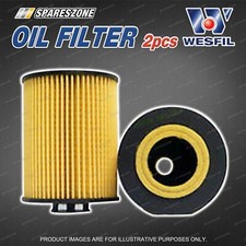 2 x Wesfil Oil Filters for Rolls Royce Phantom 6.75L V12 DOHC 48V 2004-on