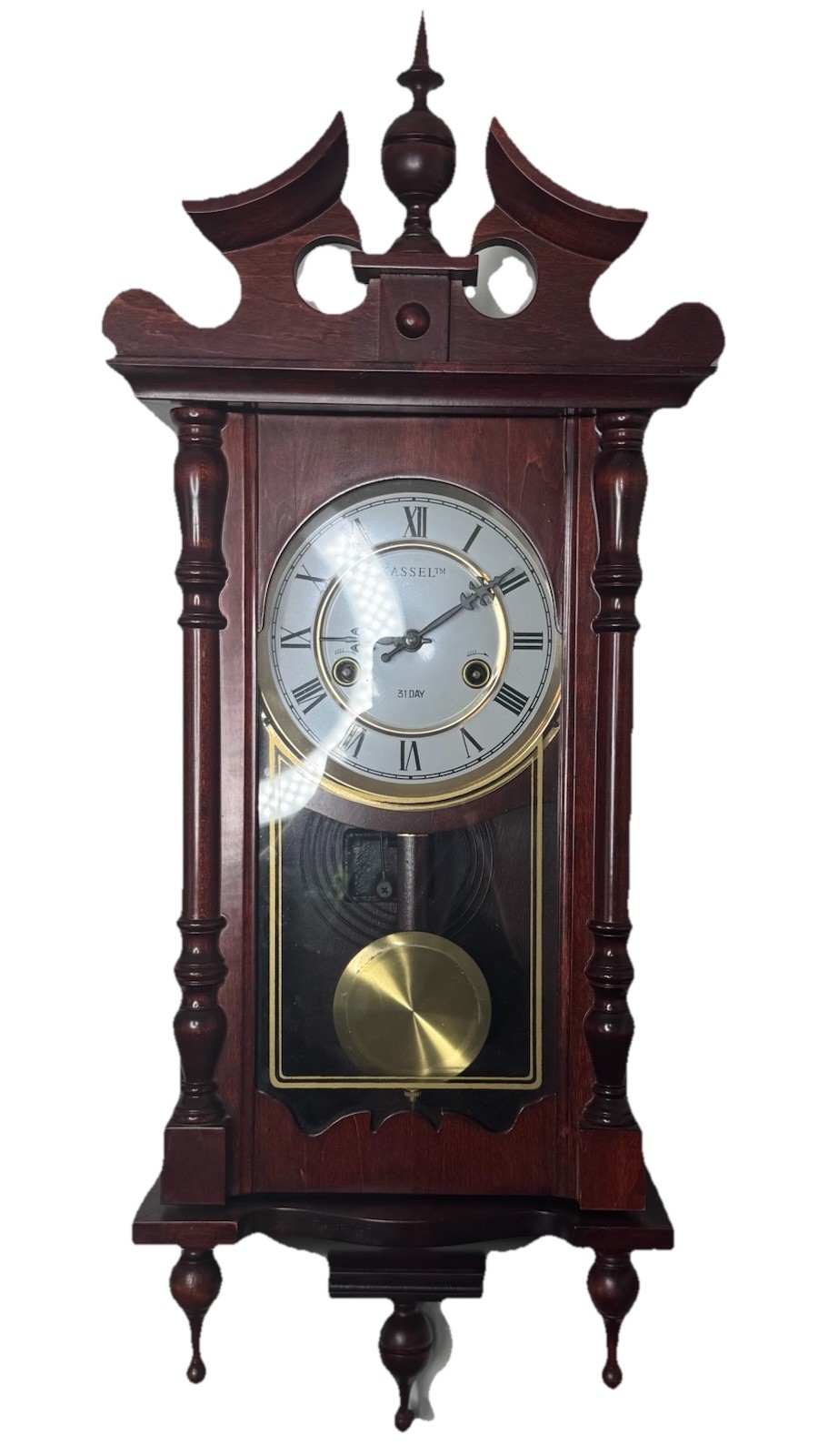 Vintage kassel 31 Day Clock with Pendulum, Key Fully Serviced