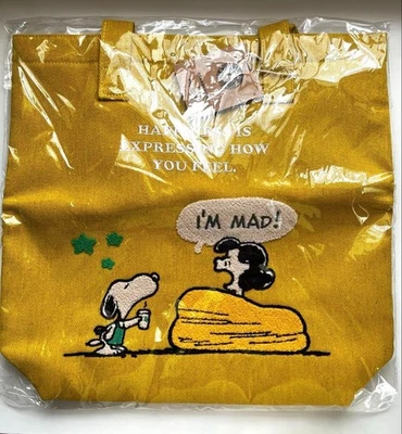 Sac fourre-tout Starbucks x Snoopy Peanuts Yellow, Collab Limited,, un... - Photo 1/4