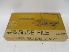 Vintage Logan Metal Deluxe Slide File No. 215 For 2"x2" 35mm Color Slides