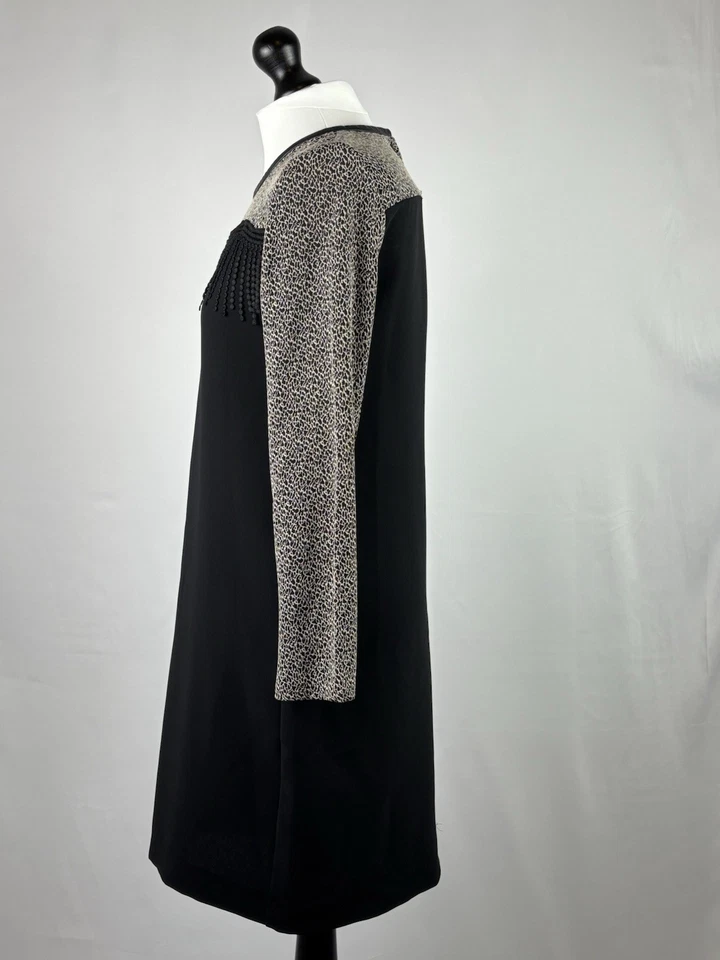 Vestido Max Mara Flecos Negro Lápiz Uk10/M ¡¡Excelente!!! Foto 3 de 4