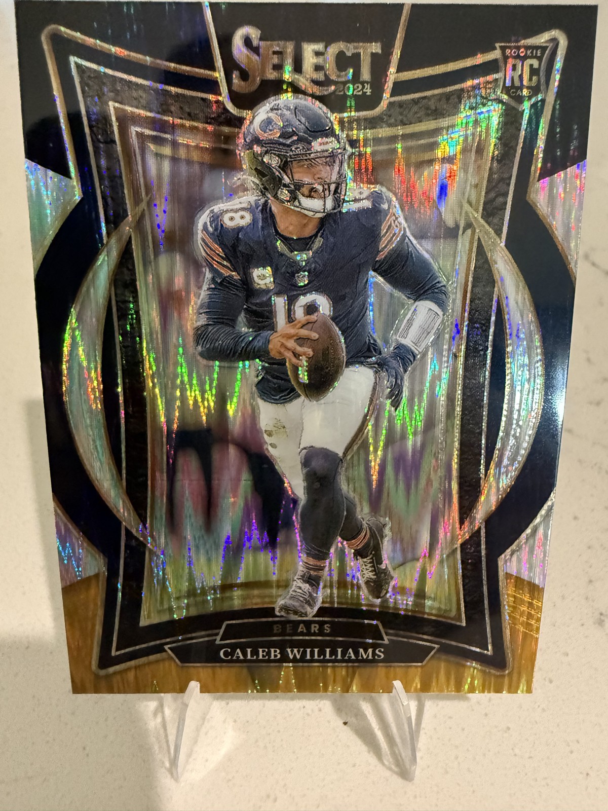 2024 Panini Select - Concourse Caleb Williams #25 Black & Gold Shock Prizm (RC)