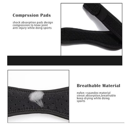 A Pair Knee Brace Support Patella Stabilizer Strap Arthritis Tendon Running*
