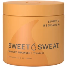 Sweet Sweat Workout Enhancer Gel Maximize Exercise Faster 13.5oz Jar Tropical