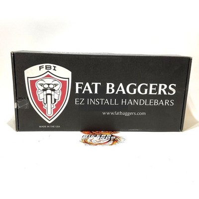 Fat Baggers Inc 1-1/2'' EZ Install Flat Top Ape 1'' Handlebar 12'' Black 607012-B