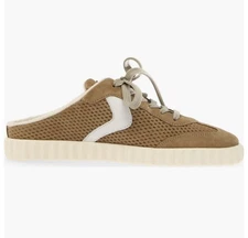 New In Box VOILE BLANCHE Ines Faux Shearling Lined Mule in Light Brown - Size10