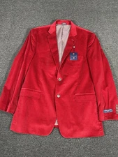New Saddlebred Corduroy Blazer Men’s 42R Red Cotton Western 2 Button Lined
