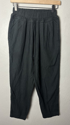 Black Crane Carpenter Pants Size XS Black Cotton Blend Tapered Pull On