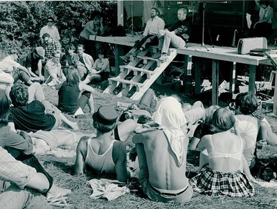 GÜNTER ZINT Burg Waldeck Folklore Festival 1964-69 Zuschauer Bühne Vintage XXL