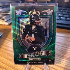 2021 Panini Prizm Draft Picks - Green Wave Crusade #168 Zach Wilson (RC)