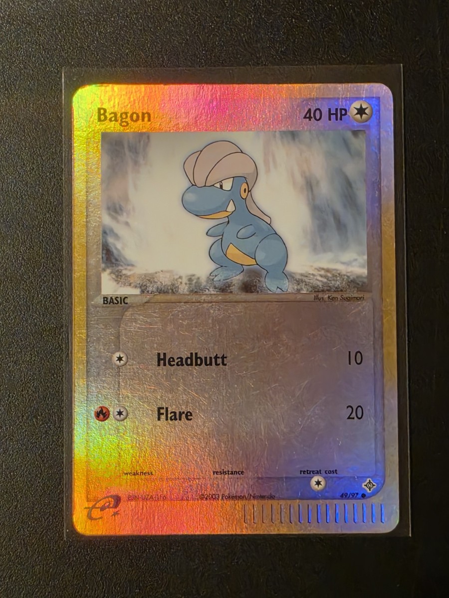Bagon 49/97 EX Dragon Reverse Holo Common Pokemon Card LP