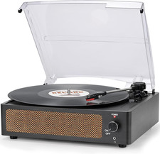 Vinyl Record Player with Speakers Vintage Turntable for Vinyls Records Belt-Driv