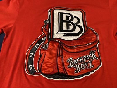 Backpack Boyz Embroidered T-Shirt Red Size Medium