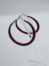 Gold  Red Enamel Hoops  New with Tags