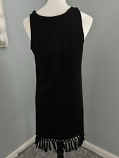 Cupshe Black swim cover up dress With Fringe medium