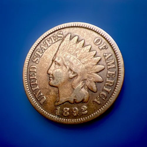 1892 Indian Head 1¢ Cent Penny - XF